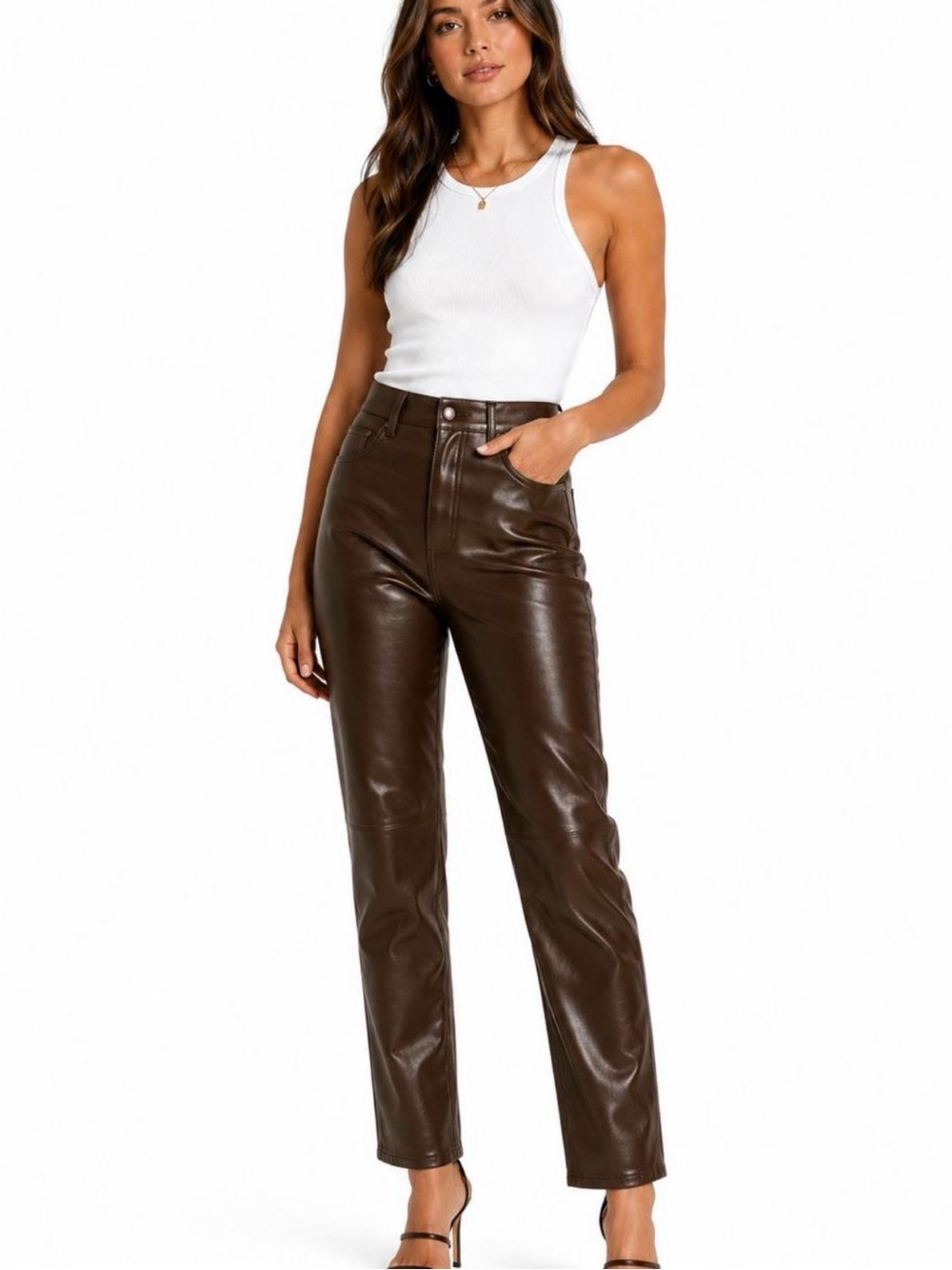$168 ✨ Aritzia Wilfred “The Melina” Faux Leather Pants – Size 4 ✨